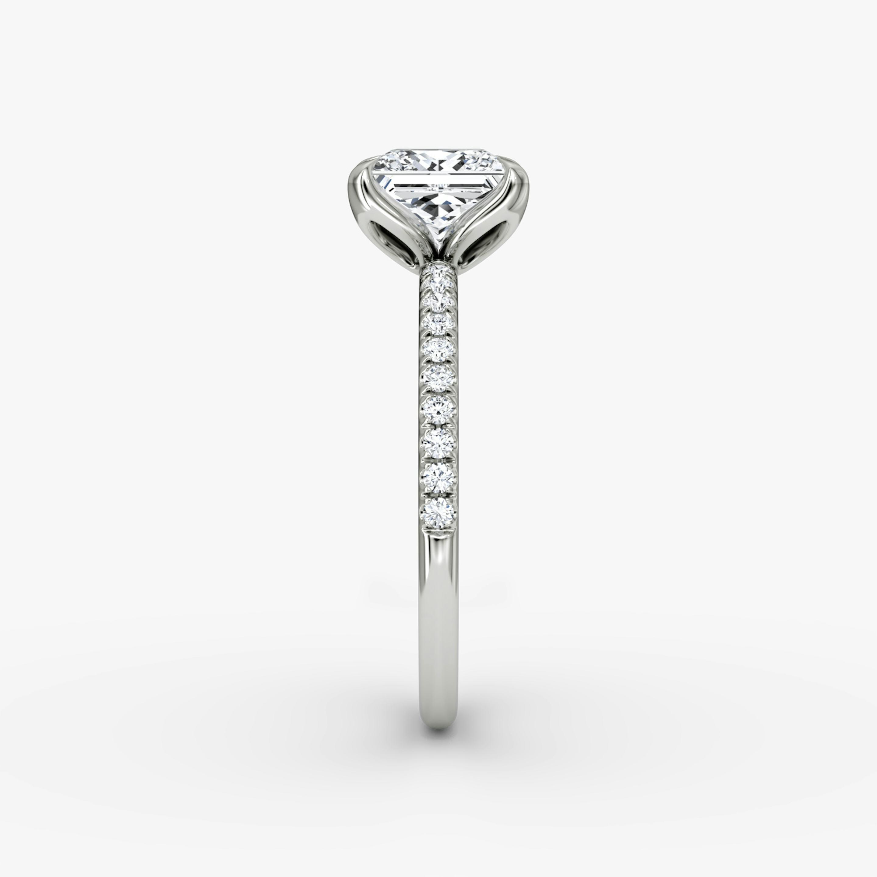 Princess Pave Solitaire Engagement Ring - Intou