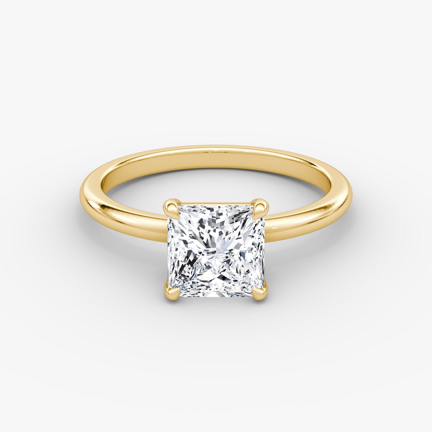 Princess Solitaire Engagement Ring - Intou