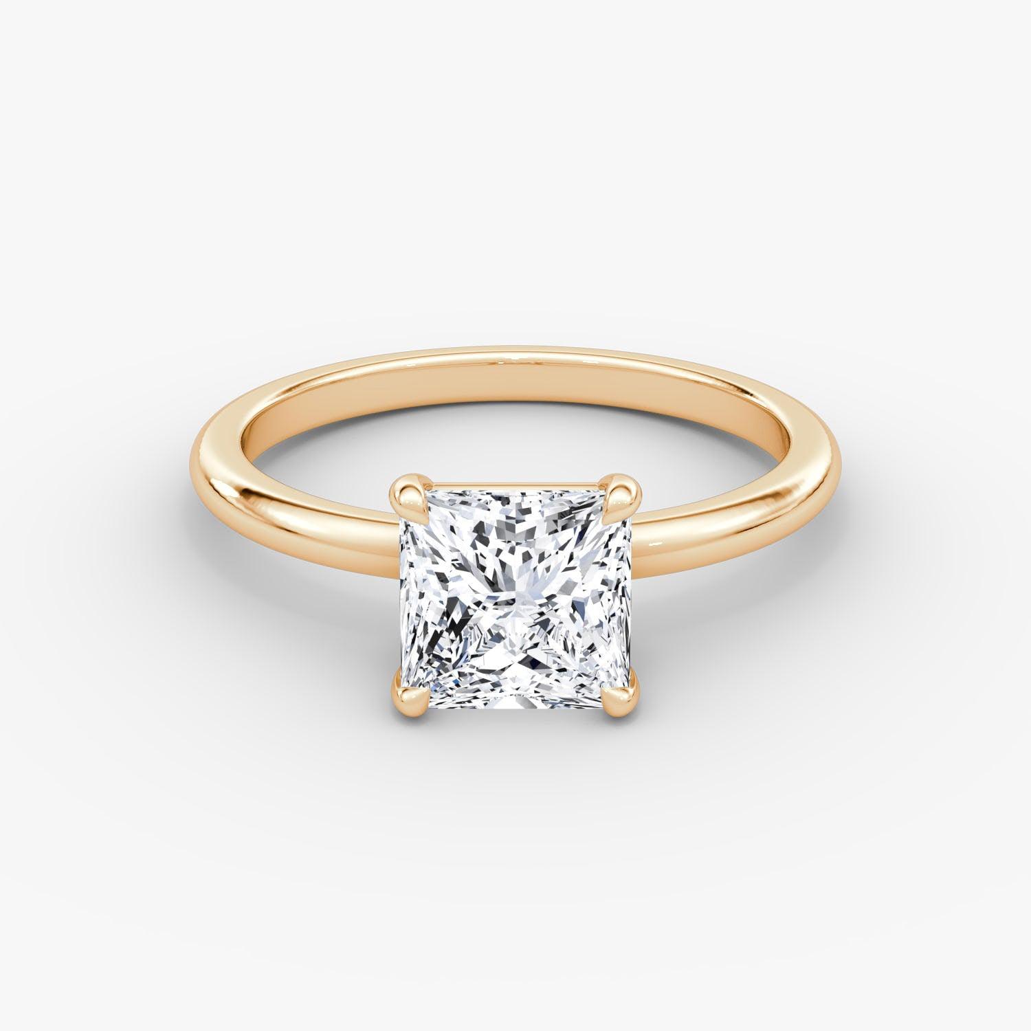 Princess Solitaire Engagement Ring - Intou