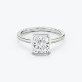 Radiant Bezel Engagement Ring - Intou