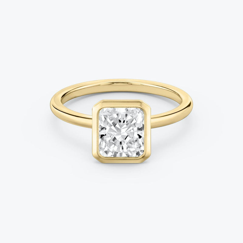 Radiant Bezel Engagement Ring - Intou