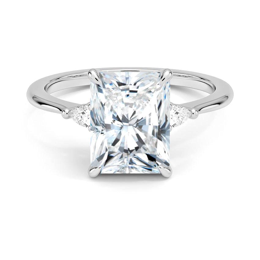 Radiant Cut Aria Three Stone Diamond Engagement Ring - Intou