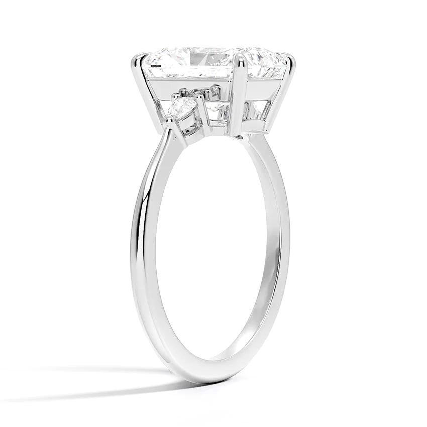 Radiant Cut Aria Three Stone Diamond Engagement Ring - Intou