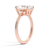 Radiant Cut Aria Three Stone Diamond Engagement Ring - Intou