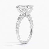 Radiant Cut Graduated Diamond Engagement Ring - Intou