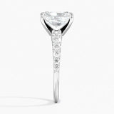 Radiant Cut Graduated Diamond Engagement Ring - Intou