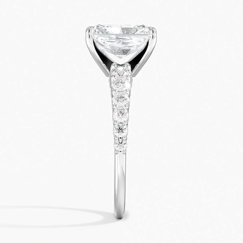 Radiant Cut Graduated Diamond Engagement Ring - Intou