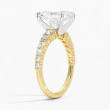 Radiant Cut Graduated Diamond Engagement Ring - Intou