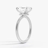 Radiant Cut Hidden Halo Diamond Engagement Ring - Intou