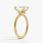 Radiant Cut Hidden Halo Diamond Engagement Ring - Intou