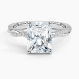 Radiant Cut Twisted Engagement Ring - Intou