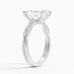 Radiant Cut Twisted Engagement Ring - Intou