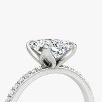 Radiant Pave Solitaire Engagement Ring - Intou