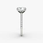 Radiant Pave Solitaire Engagement Ring - Intou