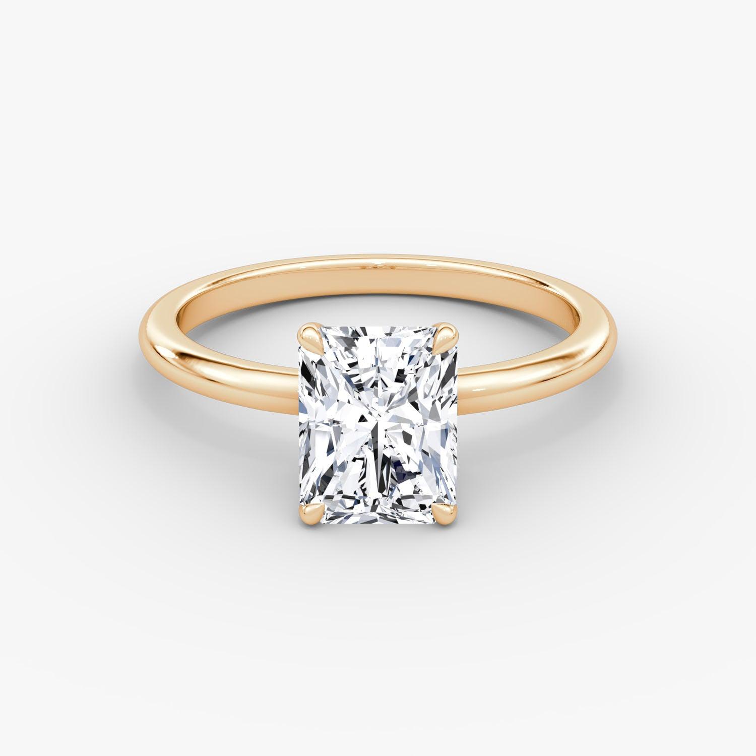 Radiant Solitaire Engagement Ring - Intou