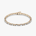 Round Baguette Diamond Bracelet - Intou