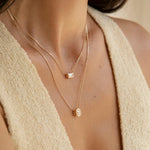 Round Bezel Solitaire Necklace - Intou