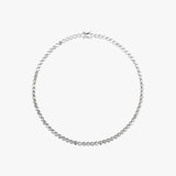 Round Bezel Tennis Necklace - Intou