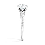 Round Cut Graduated Diamond Engagement Ring - Intou