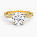 Round Cut Twisted Engagement Ring - Intou