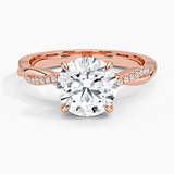 Round Cut Twisted Engagement Ring - Intou