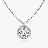 Round Halo Lab-Grown Diamond Pendant - Intou