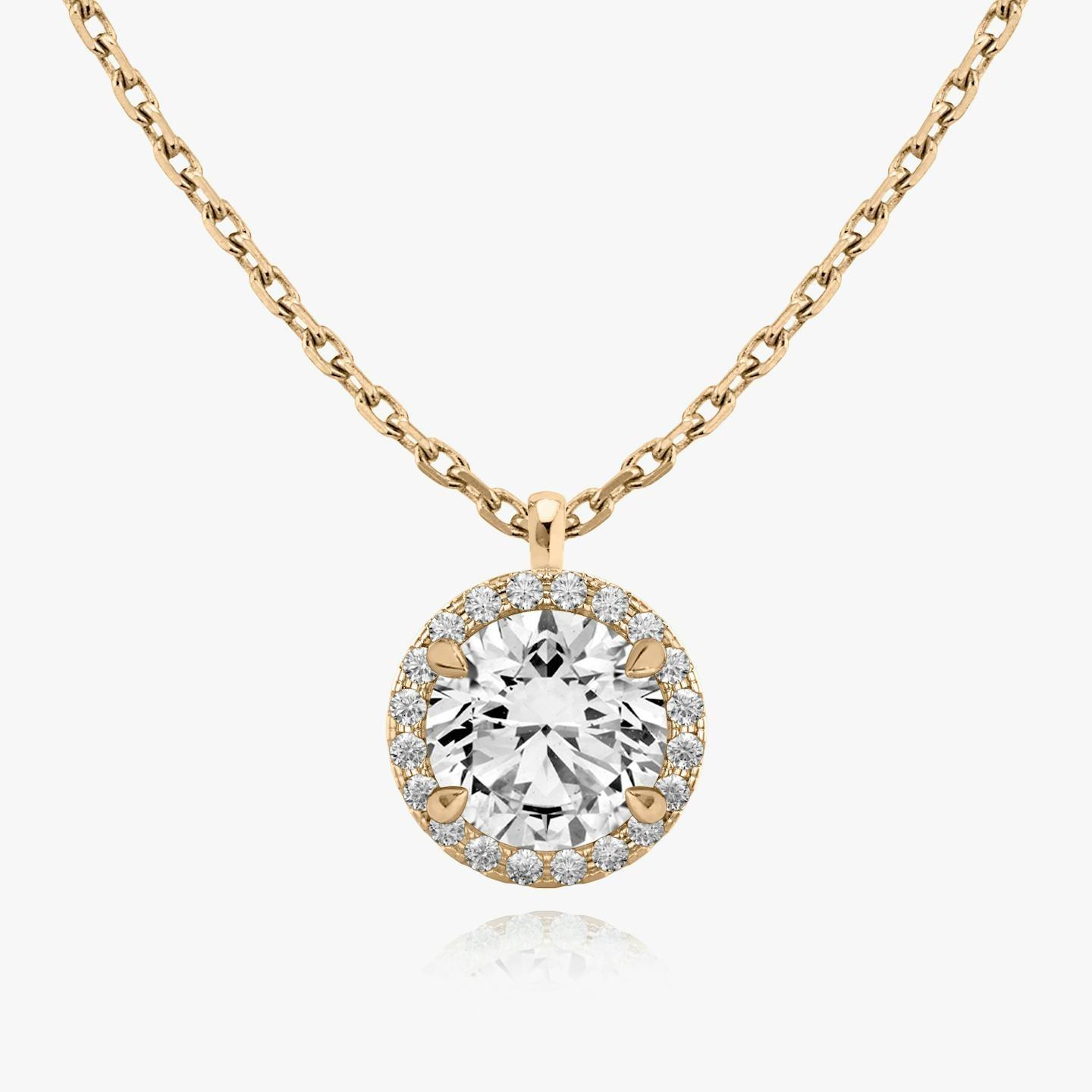 Round Halo Lab-Grown Diamond Pendant - Intou