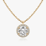 Round Halo Lab-Grown Diamond Pendant - Intou