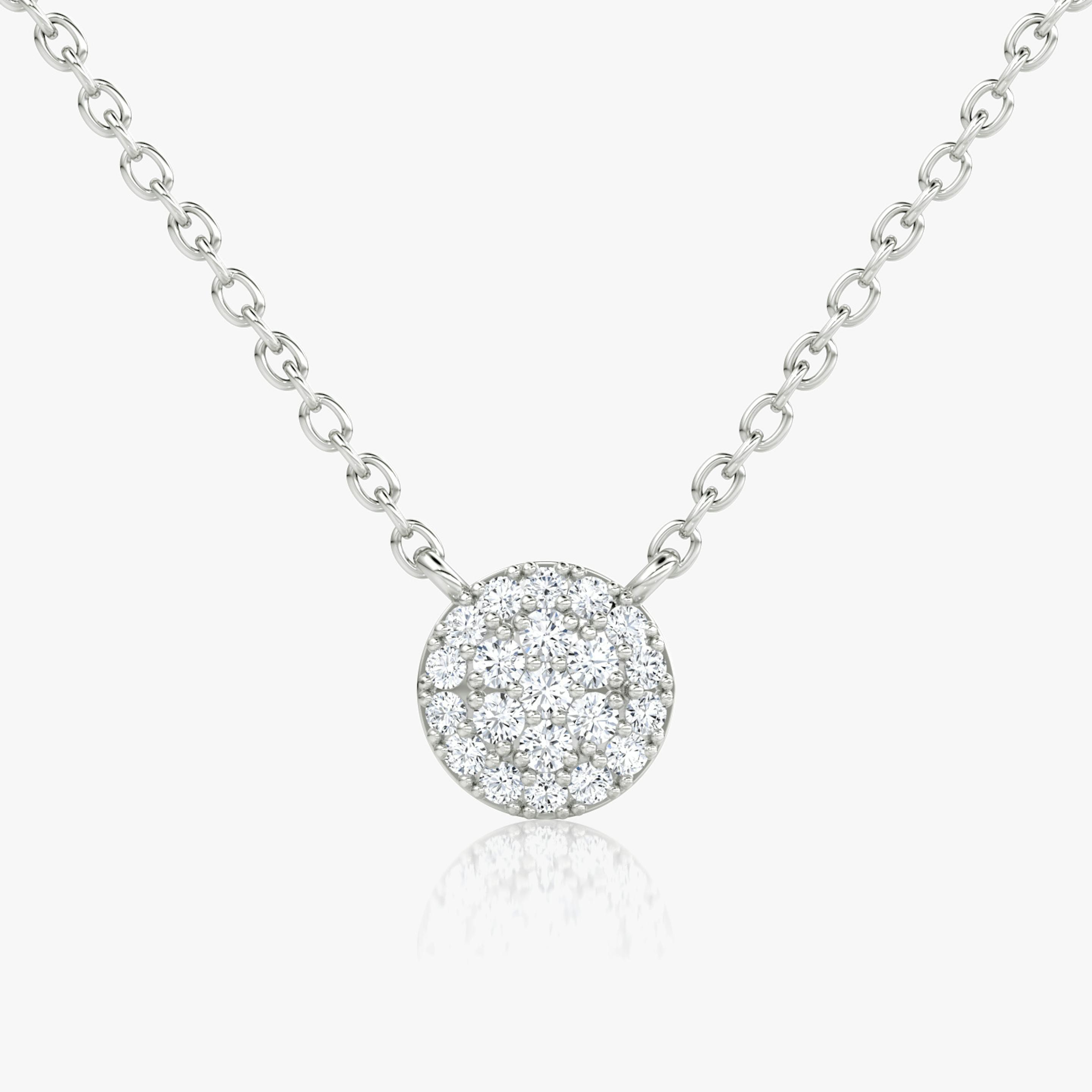 Round Pavé Necklace - Intou