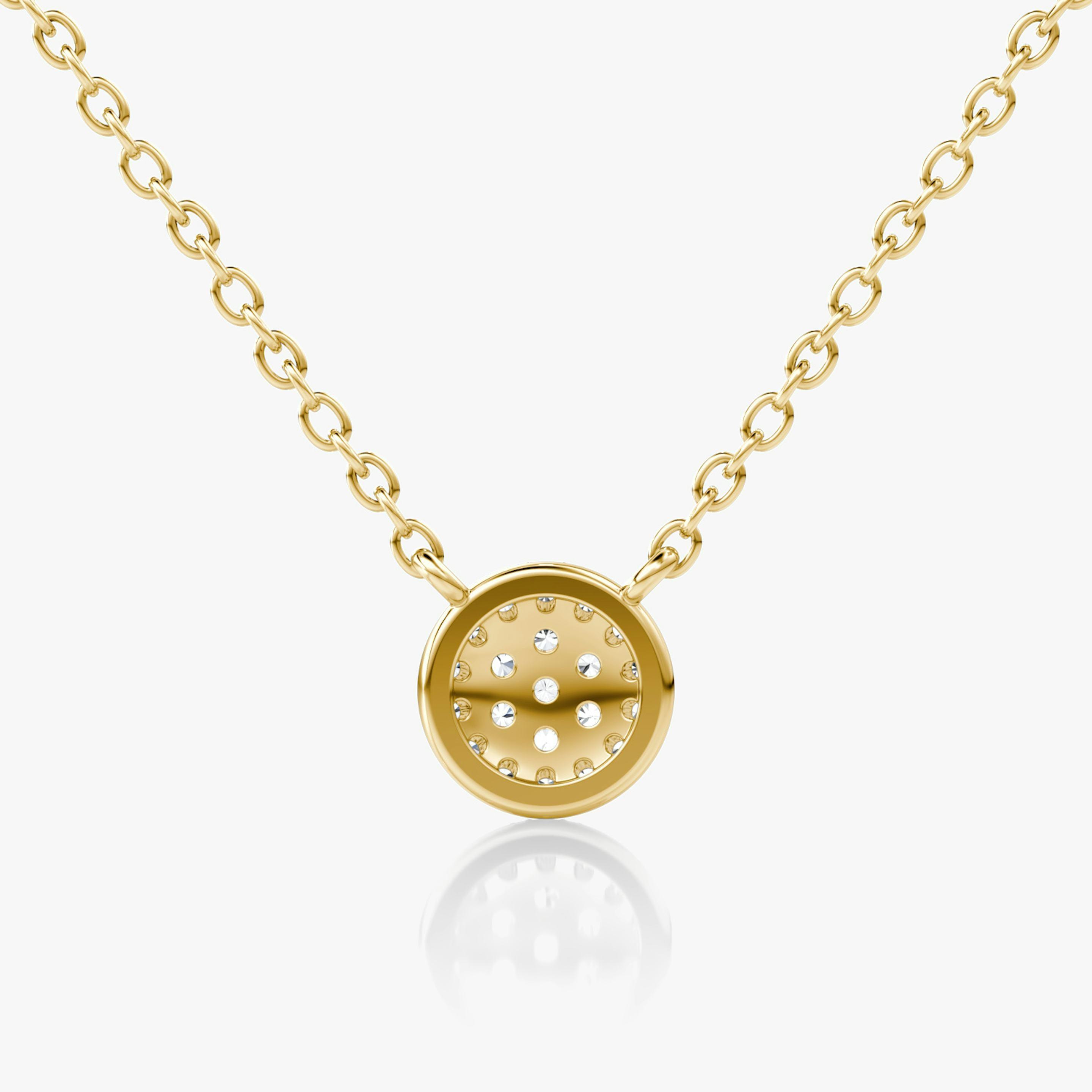 Round Pavé Necklace - Intou