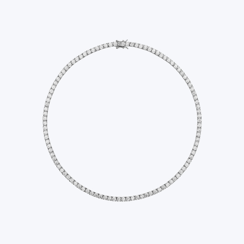 Round Riviere Tennis Necklace