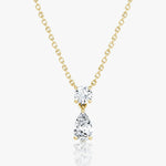 Signature Pear Cut Duo Drop Necklace - Intou