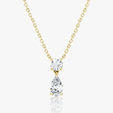 Signature Pear Cut Duo Drop Necklace - Intou