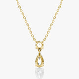 Signature Pear Cut Duo Drop Necklace - Intou