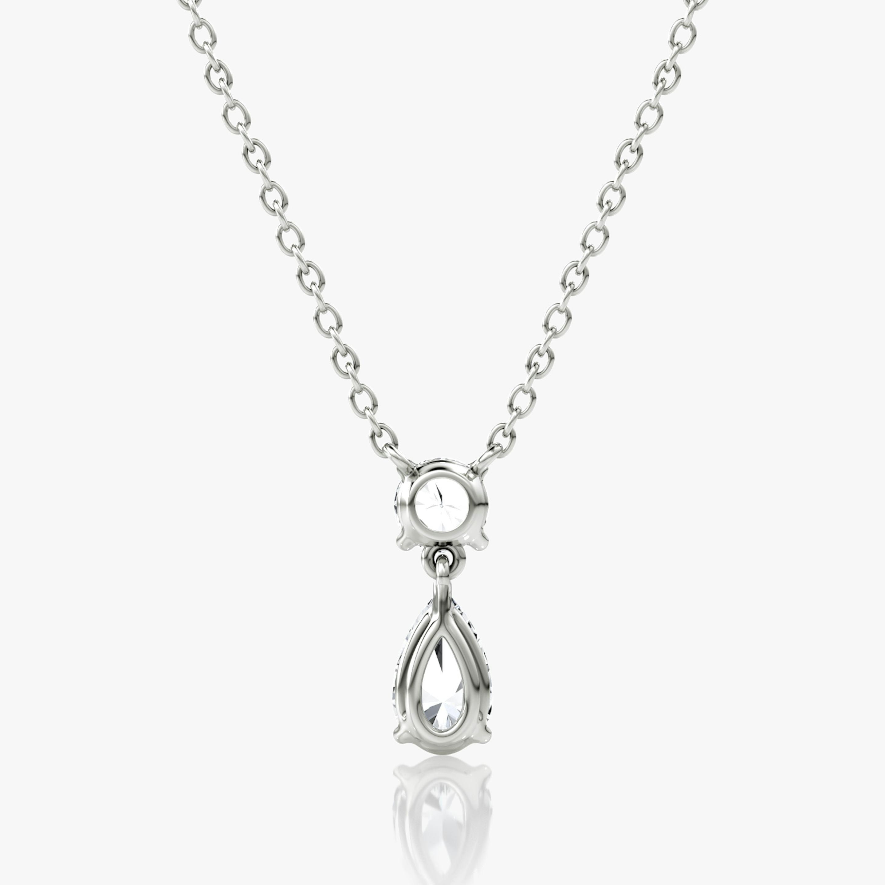 Signature Pear Cut Duo Drop Necklace - Intou