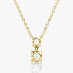 Signature Round Cut Duo Drop Necklace - Intou