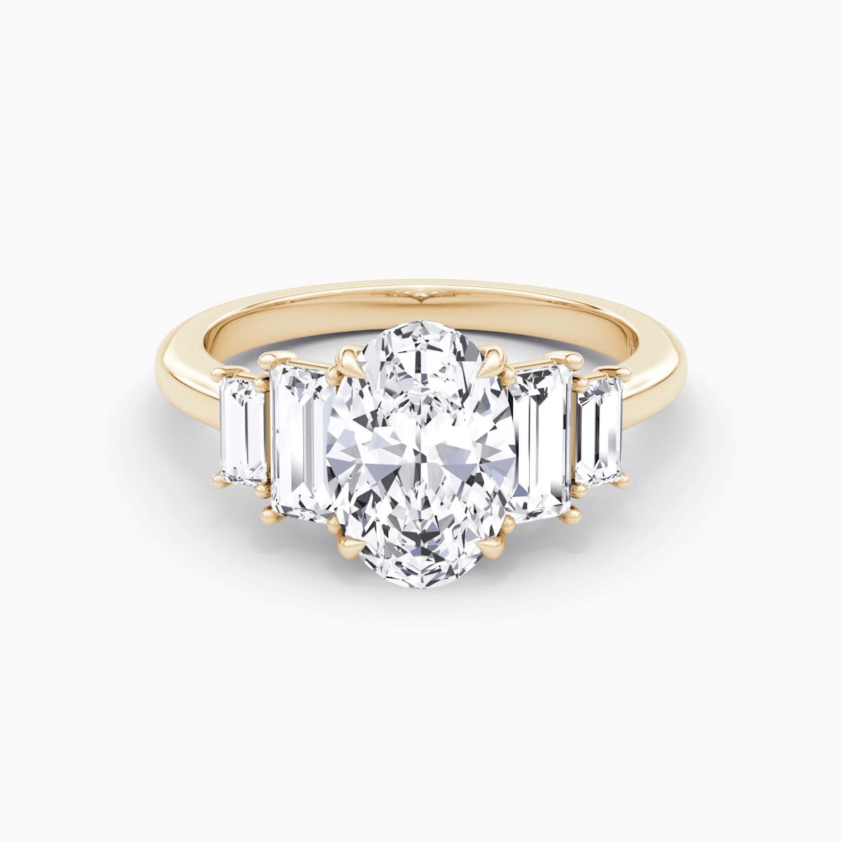 The Five Stone Heirloom Oval Engagement Ring - Intou