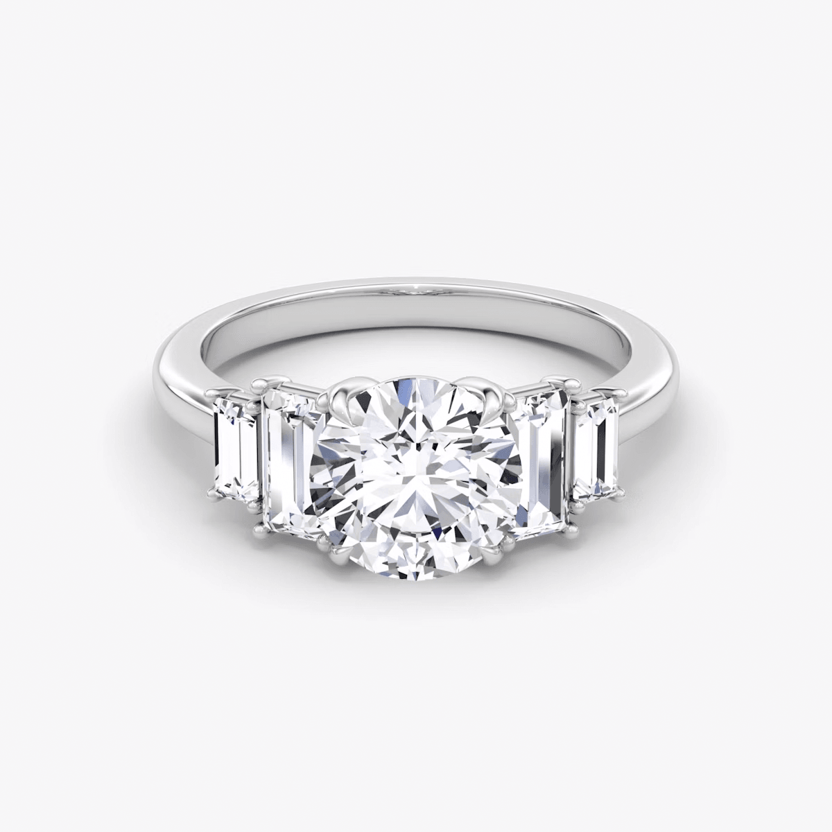 The Five Stone Heirloom Round Engagement Ring - Intou