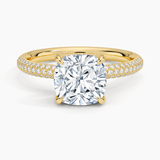 The Pavé Dome Cushion Engagement Ring - Intou