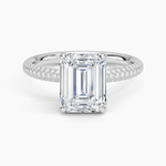 The Pavé Dome Emerald Engagement Ring - Intou