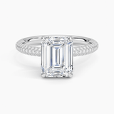 The Pavé Dome Emerald Engagement Ring - Intou