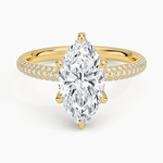 The Pavé Dome Marquise Engagement Ring - Intou