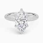 The Pavé Dome Marquise Engagement Ring - Intou