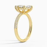 The Pavé Dome Marquise Engagement Ring - Intou