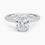 The Pavé Dome Oval Engagement Ring - Intou