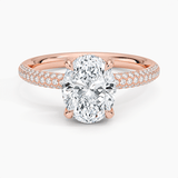 The Pavé Dome Oval Engagement Ring - Intou