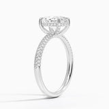 The Pavé Dome Oval Engagement Ring - Intou