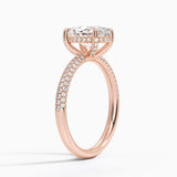 The Pavé Dome Oval Engagement Ring - Intou