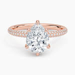 The Pavé Dome Pear Engagement Ring - Intou