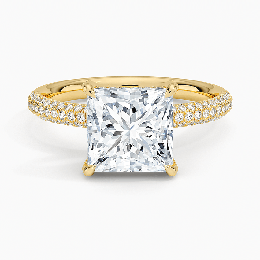 The Pavé Dome Princess Engagement Ring - Intou